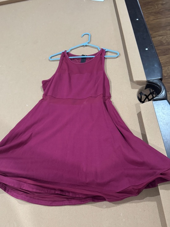 Express Dresses & Skirts - Express Sleeveless Magenta Midi Fit-and-Flare Dress